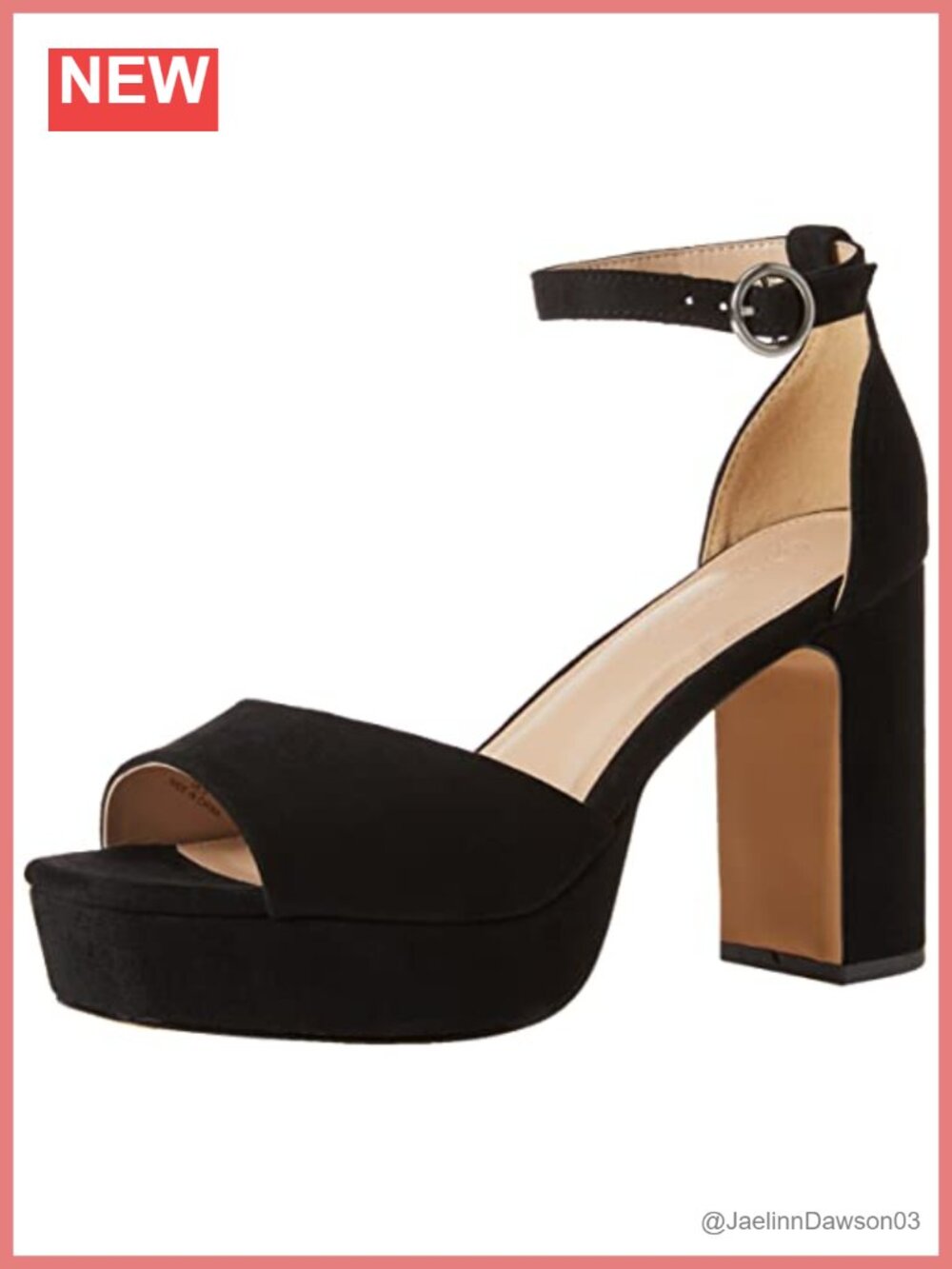 Platform Wedge Sandals with Padded Footbed - Block Heel Ankle Strap